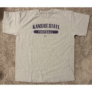 Retro Nike Kansas State Wildcats Football Shirt Gray College Fan Apparel